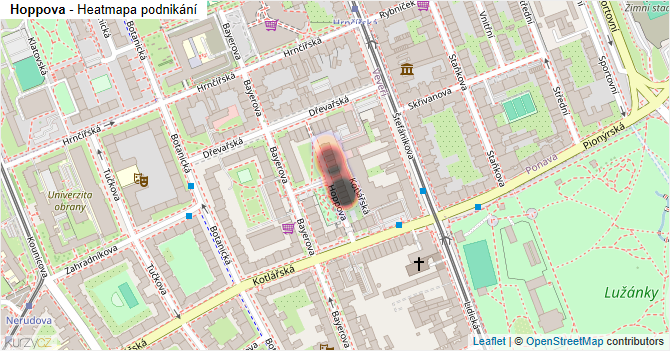 Hoppova - mapa podnikání