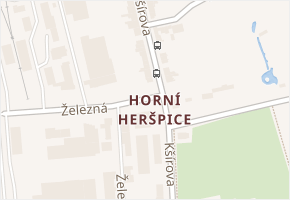 Horní Heršpice v obci Brno - mapa části obce