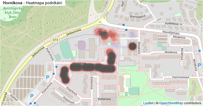 Horníkova - mapa podnikání