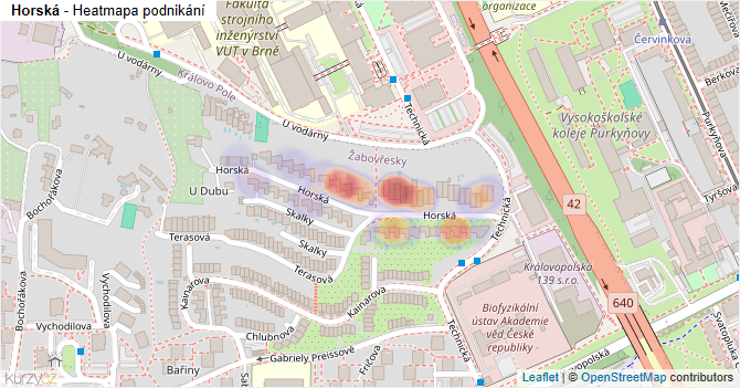 Horská - mapa podnikání