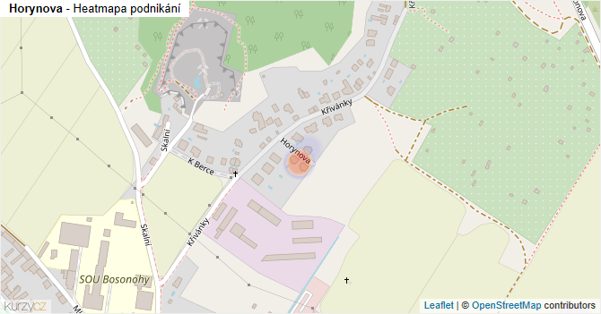 Horynova - mapa podnikání