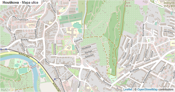 Houškova - mapa ulice