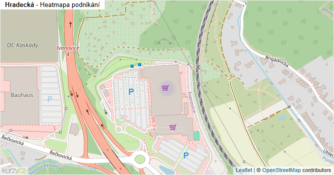 Hradecká - mapa podnikání