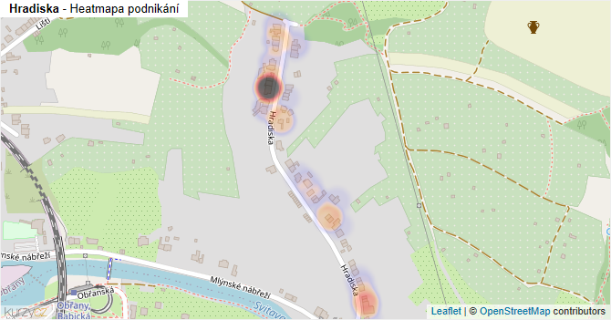 Hradiska - mapa podnikání
