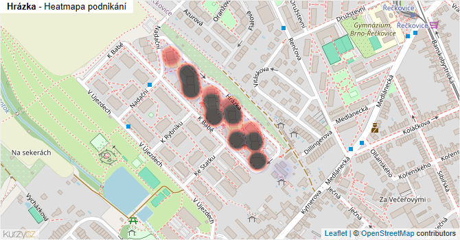 Hrázka - mapa podnikání