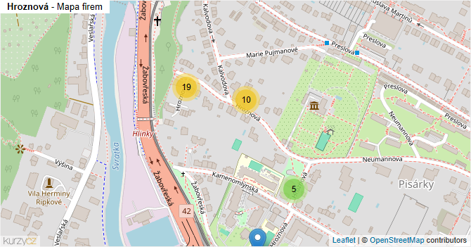 Hroznová - mapa firem