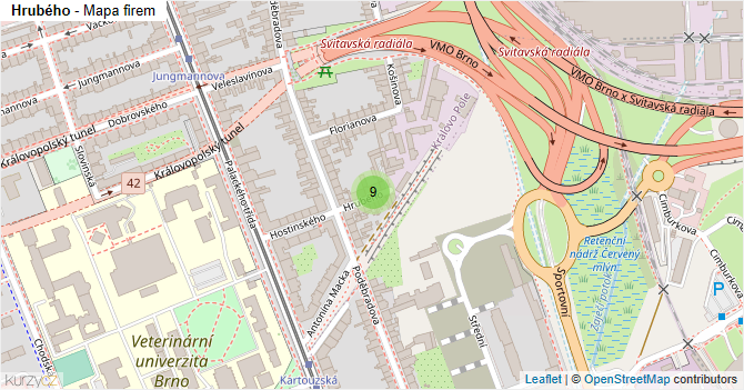 Hrubého - mapa firem