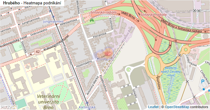Hrubého - mapa podnikání