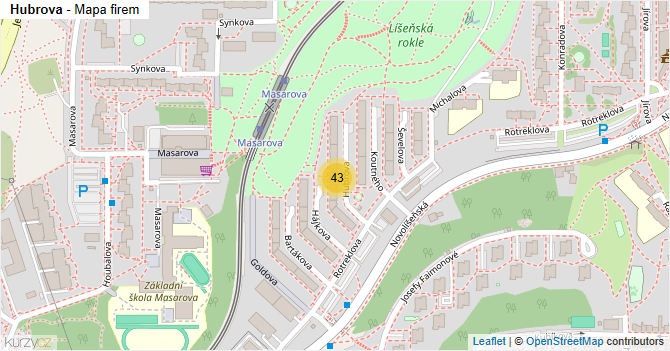 Hubrova - mapa firem