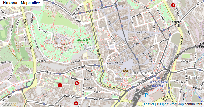 Husova - mapa ulice