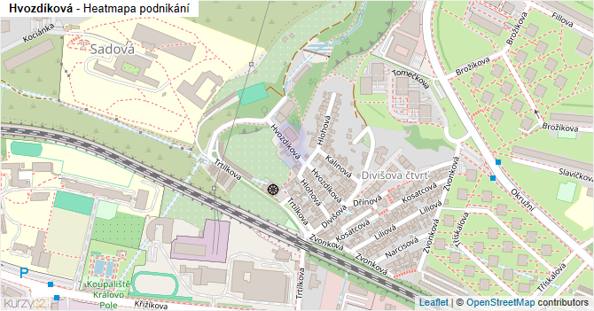 Hvozdíková - mapa podnikání