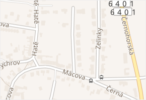 Ivanovických legionářů v obci Brno - mapa ulice