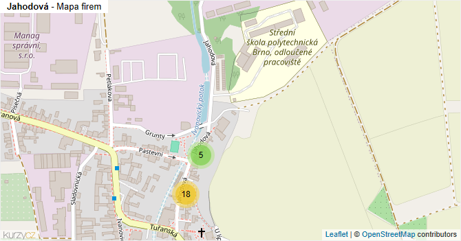 Jahodová - mapa firem