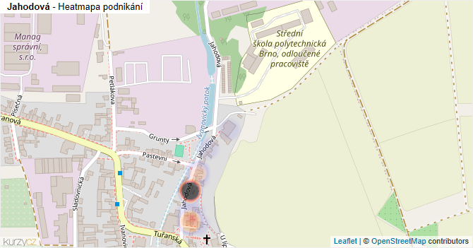 Jahodová - mapa podnikání