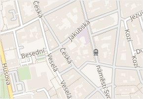 Jakubská v obci Brno - mapa ulice