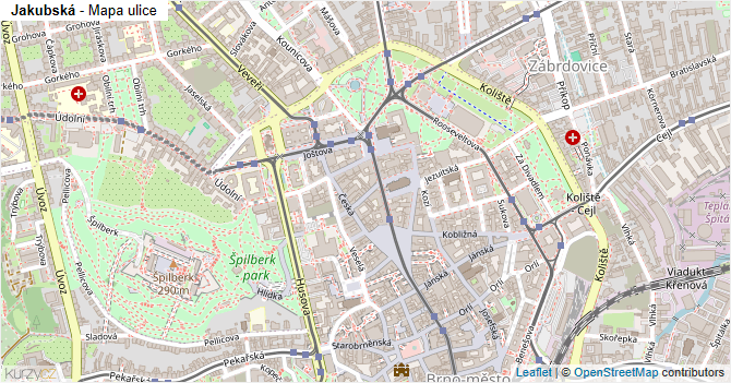 Jakubská - mapa ulice