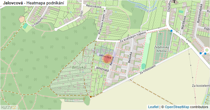 Jalovcová - mapa podnikání