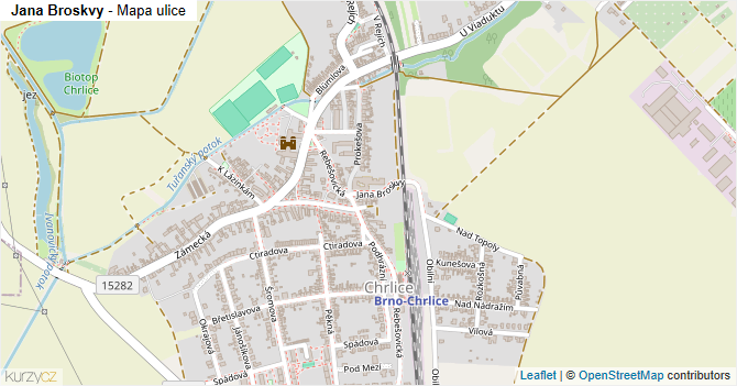 Jana Broskvy - mapa ulice