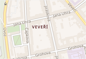 Jana Uhra v obci Brno - mapa ulice
