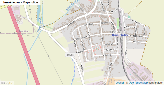 Jánošíkova - mapa ulice