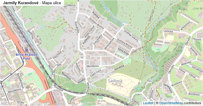 Jarmily Kurandové - mapa ulice