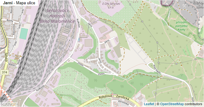 Jarní - mapa ulice