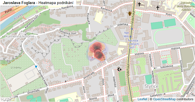 Jaroslava Foglara - mapa podnikání