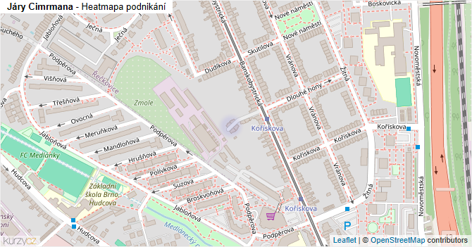 Járy Cimrmana - mapa podnikání