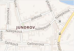 Jedlová v obci Brno - mapa ulice