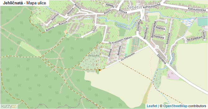 Jehličnatá - mapa ulice