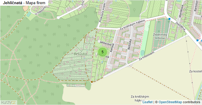 Jehličnatá - mapa firem