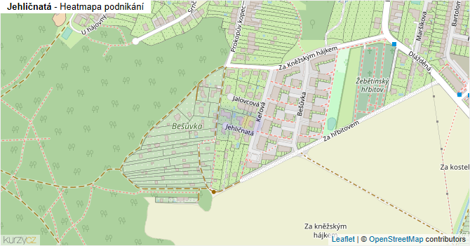 Jehličnatá - mapa podnikání