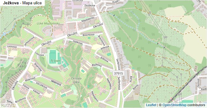 Ježkova - mapa ulice