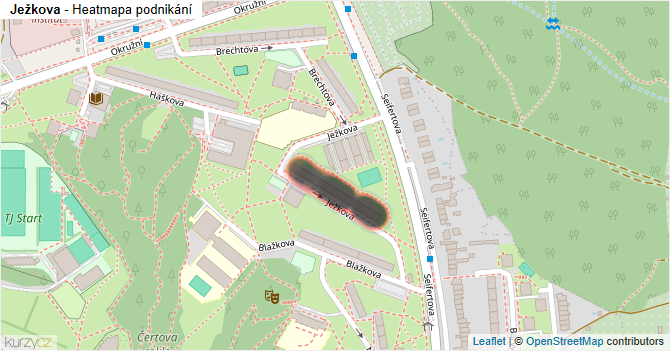 Ježkova - mapa podnikání