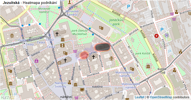 Jezuitská - mapa podnikání