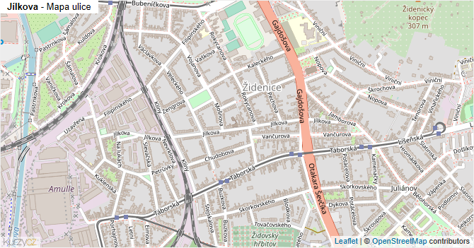 Jílkova - mapa ulice