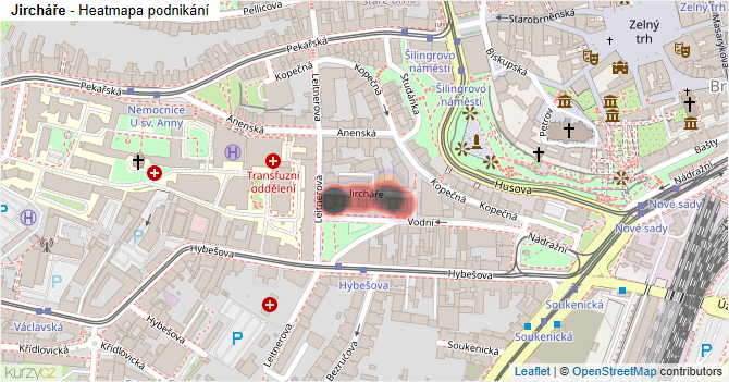 Jircháře - mapa podnikání