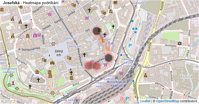 Josefská - mapa podnikání