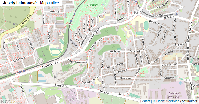 Josefy Faimonové - mapa ulice