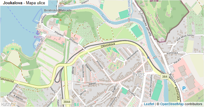 Joukalova - mapa ulice