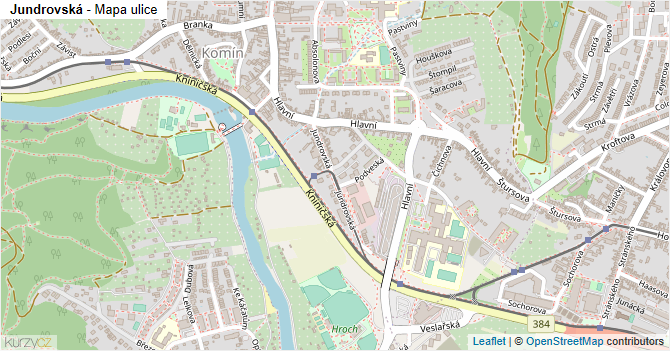 Jundrovská - mapa ulice