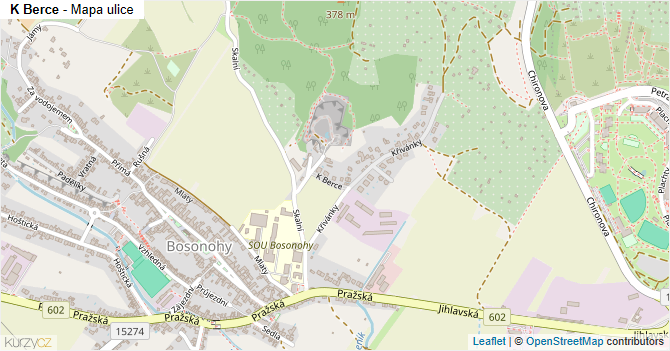 K Berce - mapa ulice