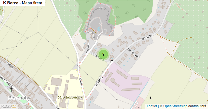 K Berce - mapa firem