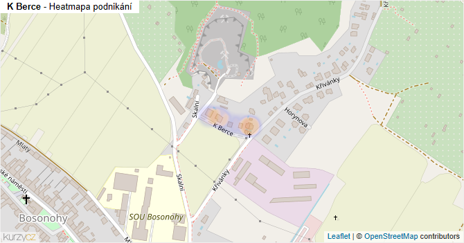 K Berce - mapa podnikání