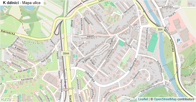 K dálnici - mapa ulice