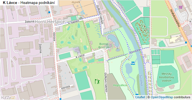 K Lávce - mapa podnikání