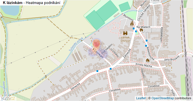 K lázinkám - mapa podnikání