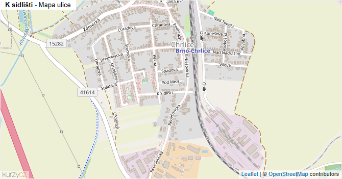 K sídlišti - mapa ulice