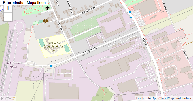 K terminálu - mapa firem