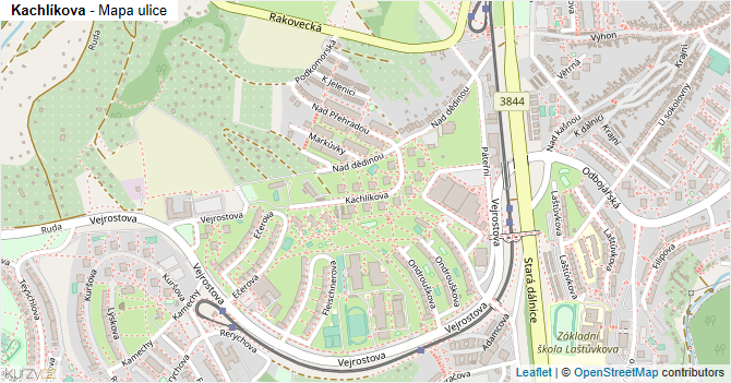 Kachlíkova - mapa ulice